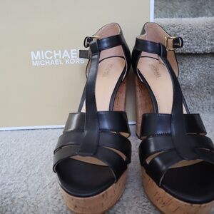 Michael Michael Kors Women's Sandals Strappy High Heels Footwear Black Size 8.5